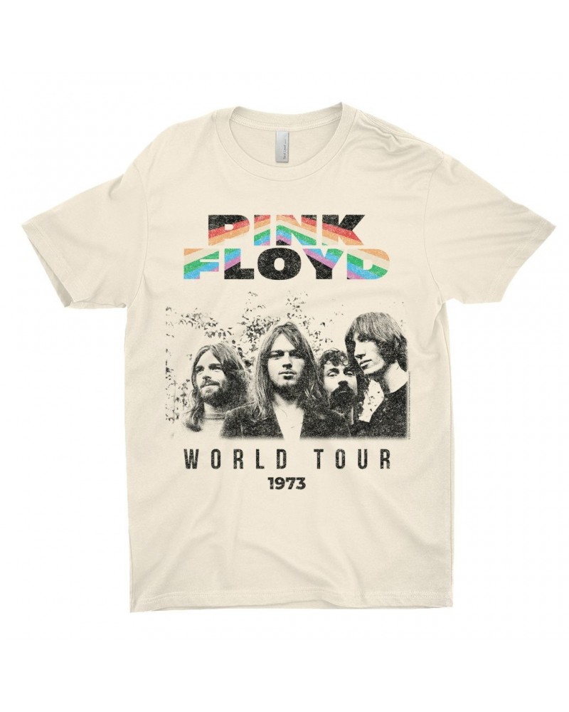 Pink Floyd T-Shirt | 1973 World Tour Prism Design Distressed Shirt $8.98 Shirts