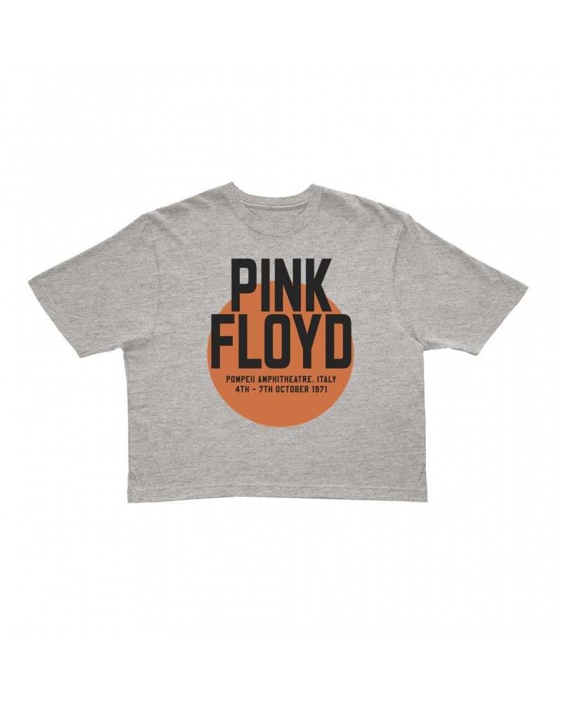 Pink Floyd Ladies' Crop Tee | Pompeii 1971 Concert Poster Crop T-shirt $9.97 Shirts