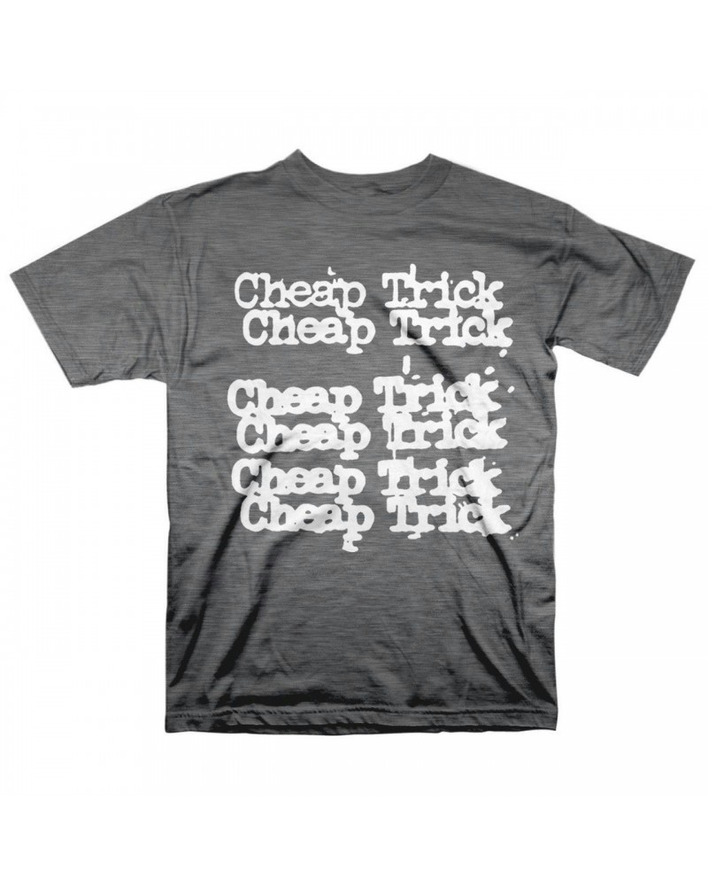 Cheap Trick "Stacked Logo" Grey T-Shirt $7.78 Shirts