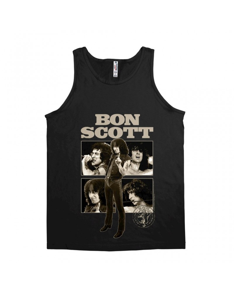 Bon Scott Unisex Tank Top | Vintage Photo Collage Shirt $10.23 Shirts