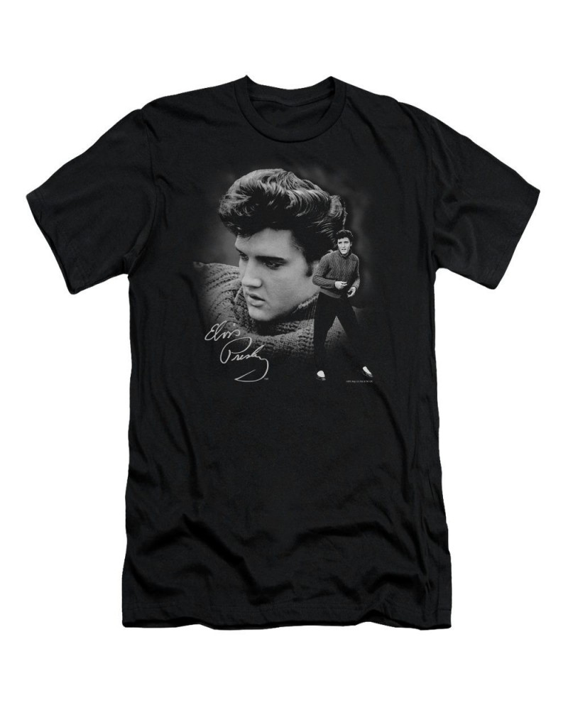 Elvis Presley Slim-Fit Shirt | SWEATER Slim-Fit Tee $8.46 Sweatshirts